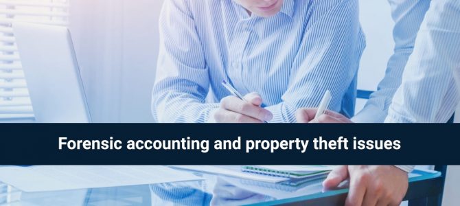 Forensic accounting and property theft issues
